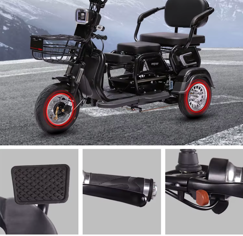 Triciclo eléctrico scooter 600W con batería de litio – vista 11