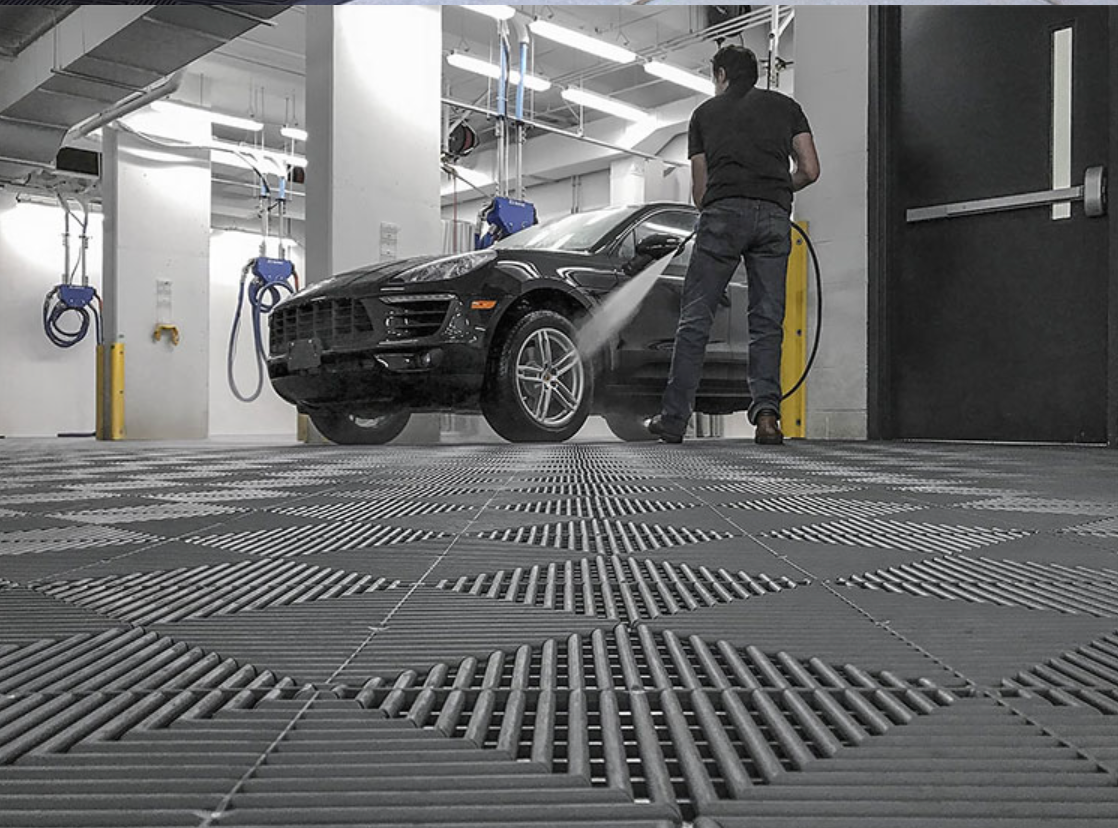 Piso de Garage Encastrable Modular • 40x40x1.8cm • Pack x40 • Azul