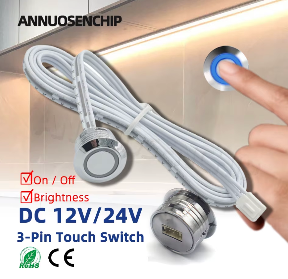 Sensor Táctil Interruptor Switch Mueble Atenuador Dimmeable Luz Led