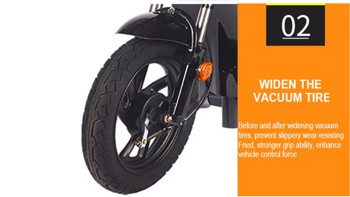 Moto eléctrica scooter 250W con canasta y batería de litio – vista 13