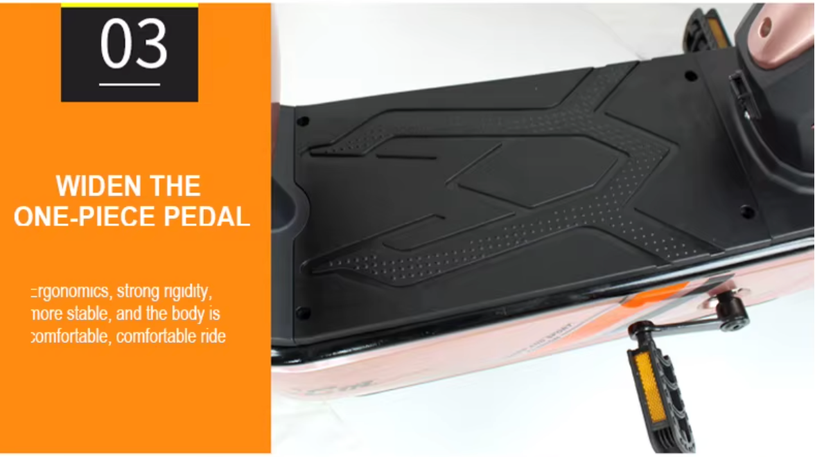 Moto eléctrica scooter 250W con canasta y batería de litio – vista 12