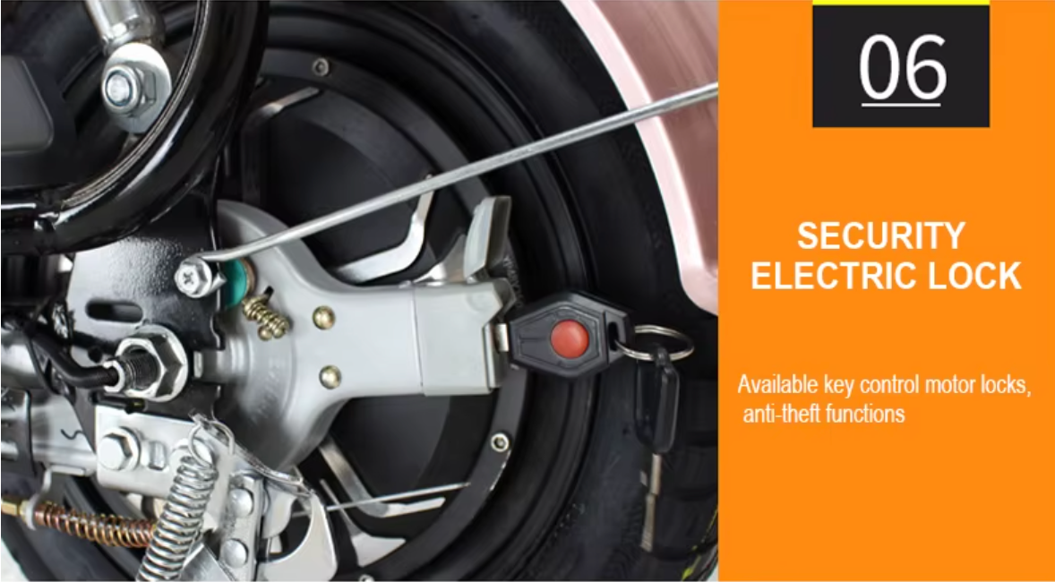 Moto eléctrica scooter 250W con canasta y batería de litio – vista 9