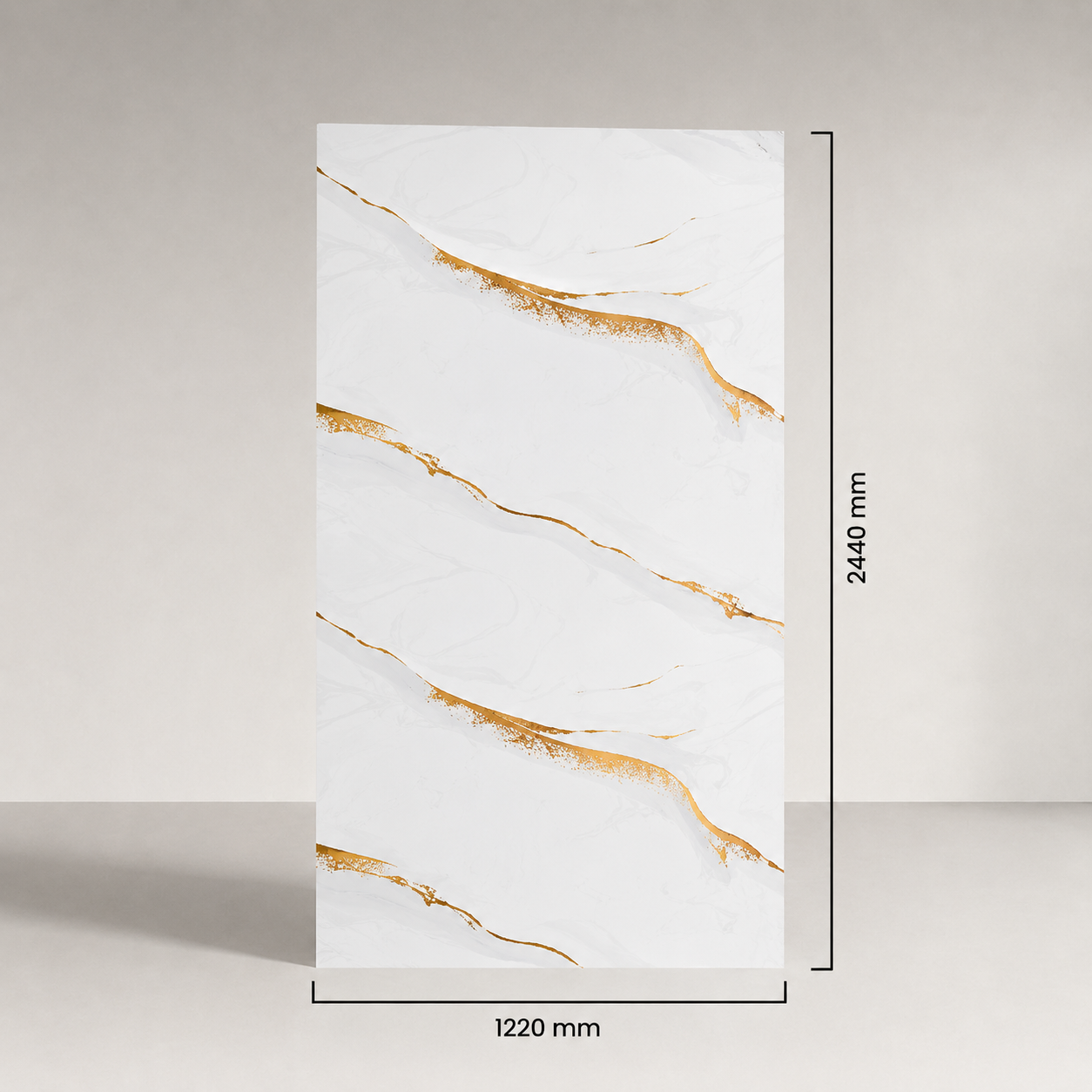 Revestimiento interior • Panel Mármol PVC • 244x122x0.3cm • Arena Serena