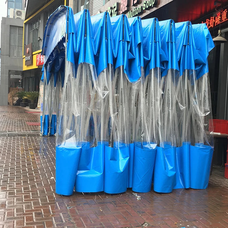 Carpa Plegable Industrial de PVC Impermeable • 6m ancho × 10m largo × 3,0m alt. hombro × 4,0m alt. cumbrera • Tamaño S 60 m2 • Formato Techo + Laterales