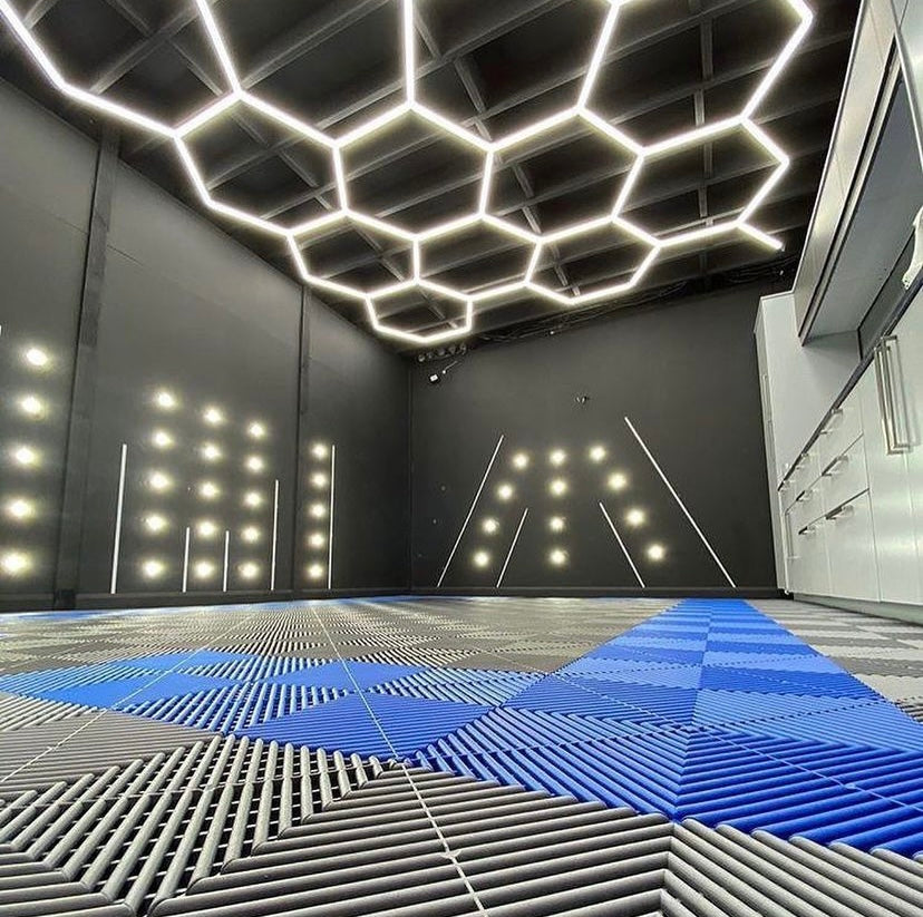 Esquina Piso de Garage Modular Spectra • 8x8x1.8cm • Negro