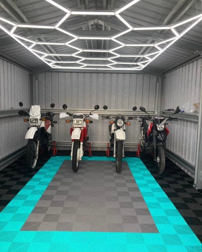 Piso de Garage Encastrable Modular • 40x40x1.8cm • Pack x12 • Verde Manzana
