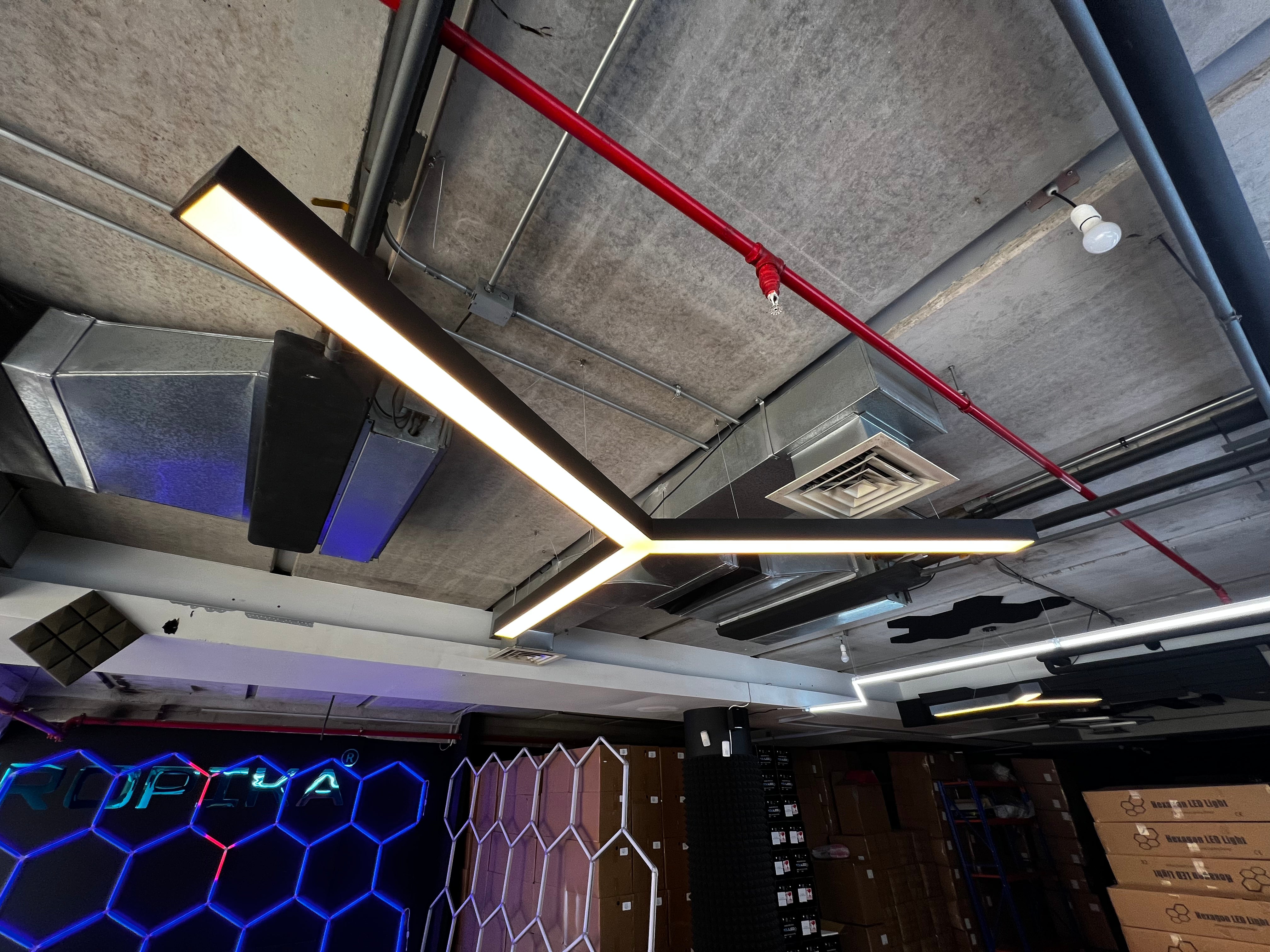 Luz Led Spectra Geométrica • Dimmiable 3.000-5.000-6.500K • Arista 1.2 mts • 120W