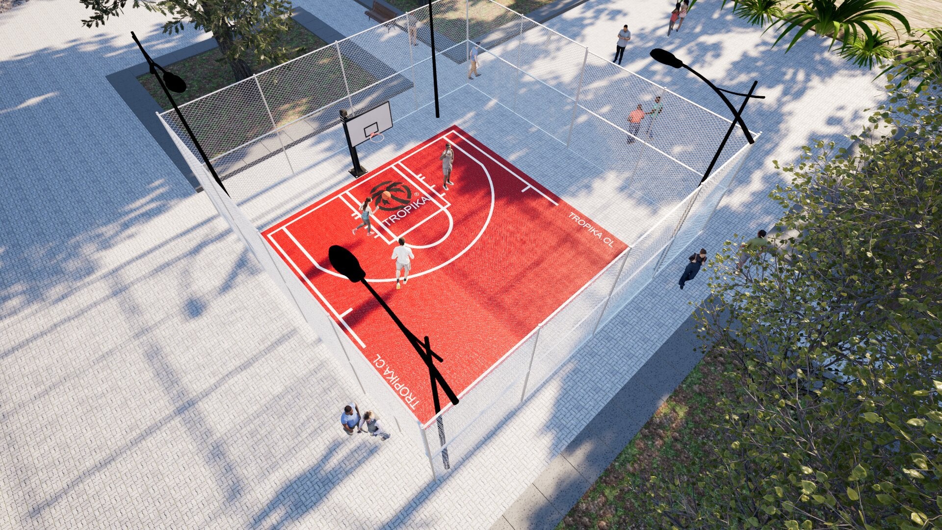 Basketball • Media Cancha • Formato Alargado • Piso Deportivo Elastic Pro