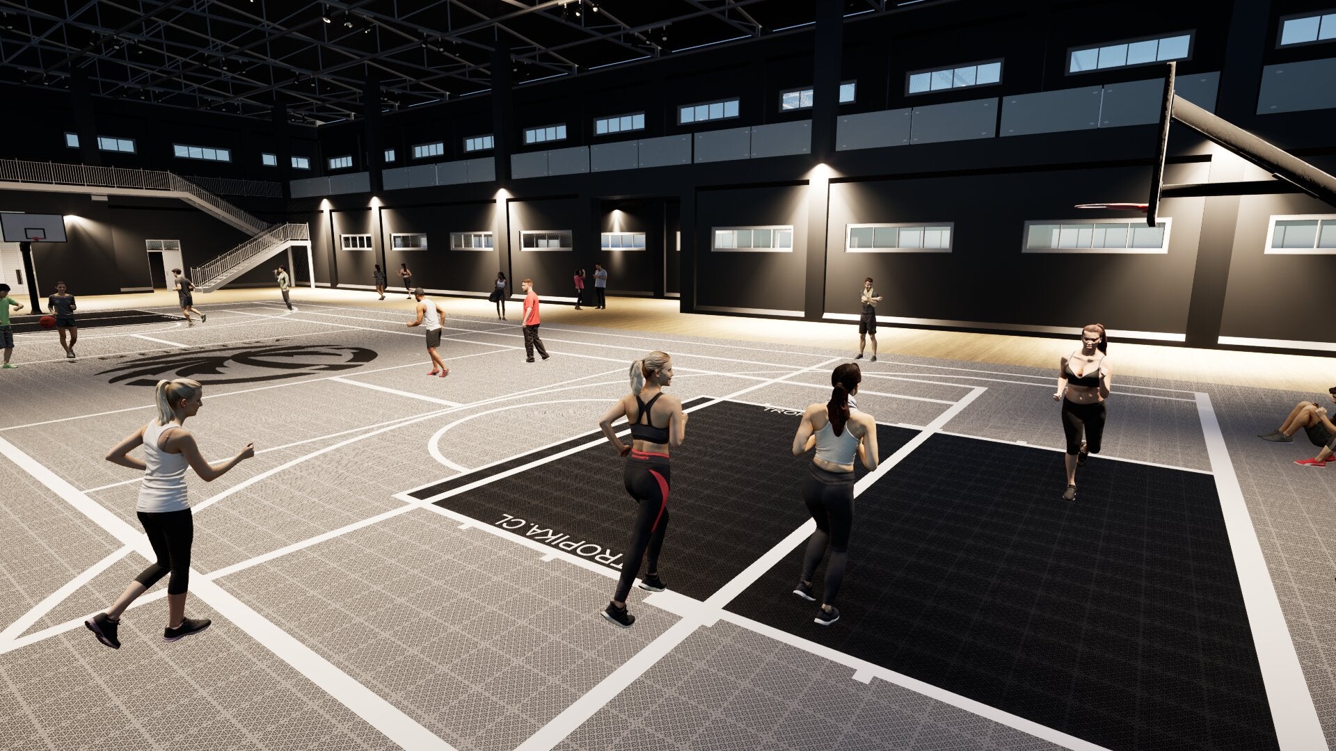Basketball • Cancha Completa • Piso Deportivo Elastic Pro