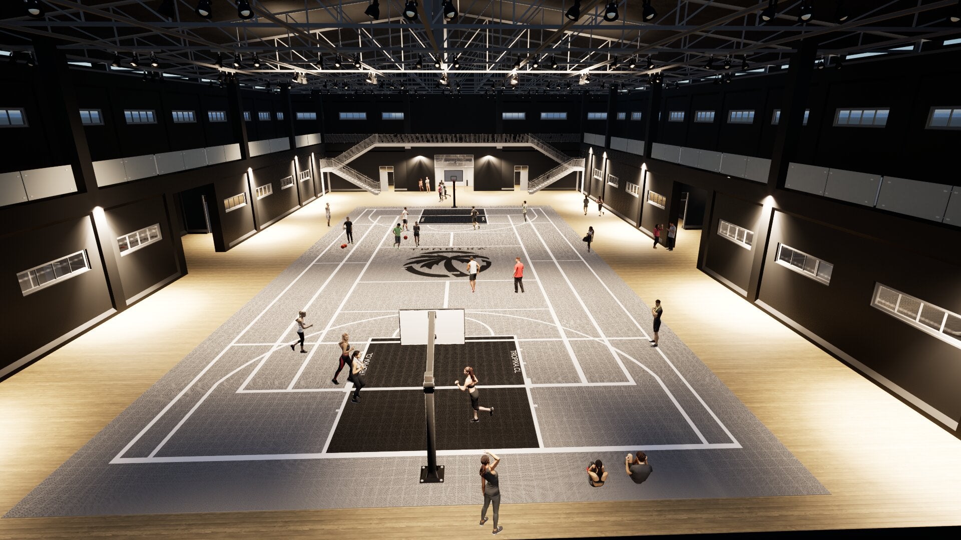 Basketball • Cancha Completa • Piso Deportivo Elastic Pro