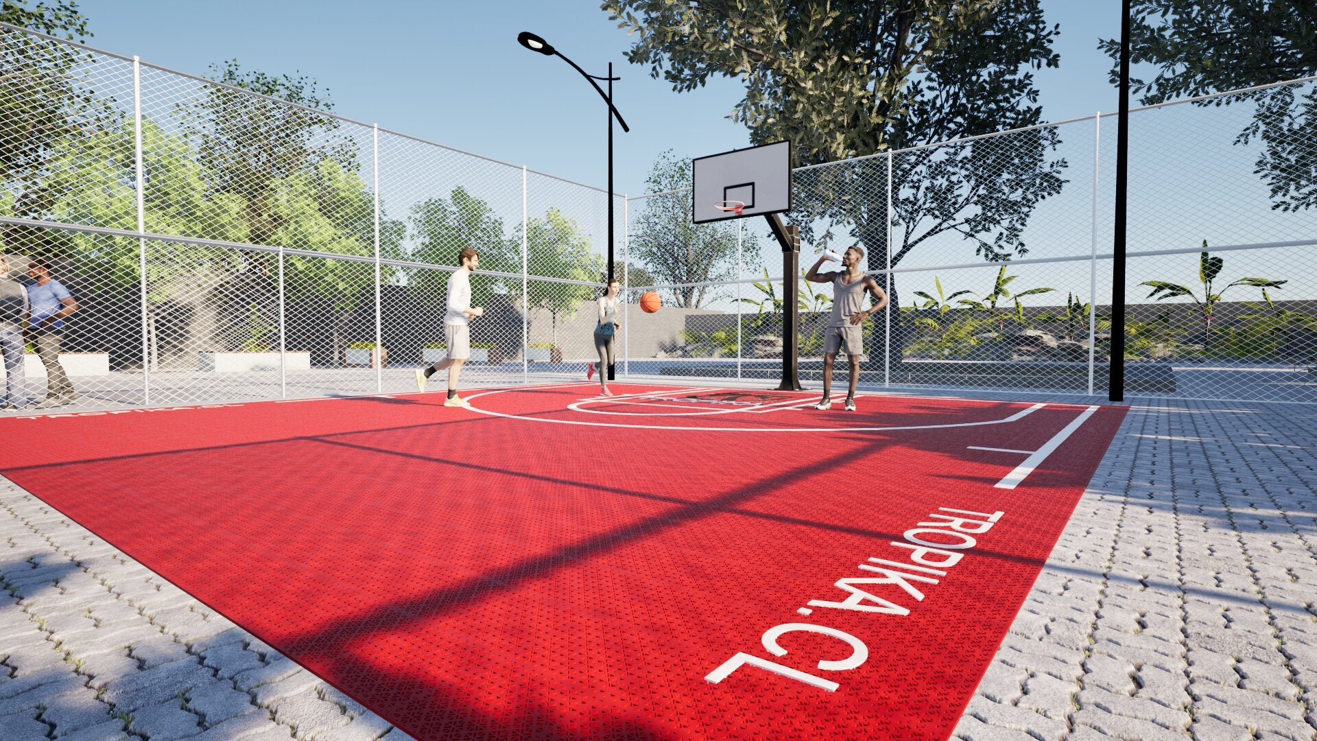 Basketball • Media Cancha • Formato Alargado • Piso Deportivo Elastic Pro