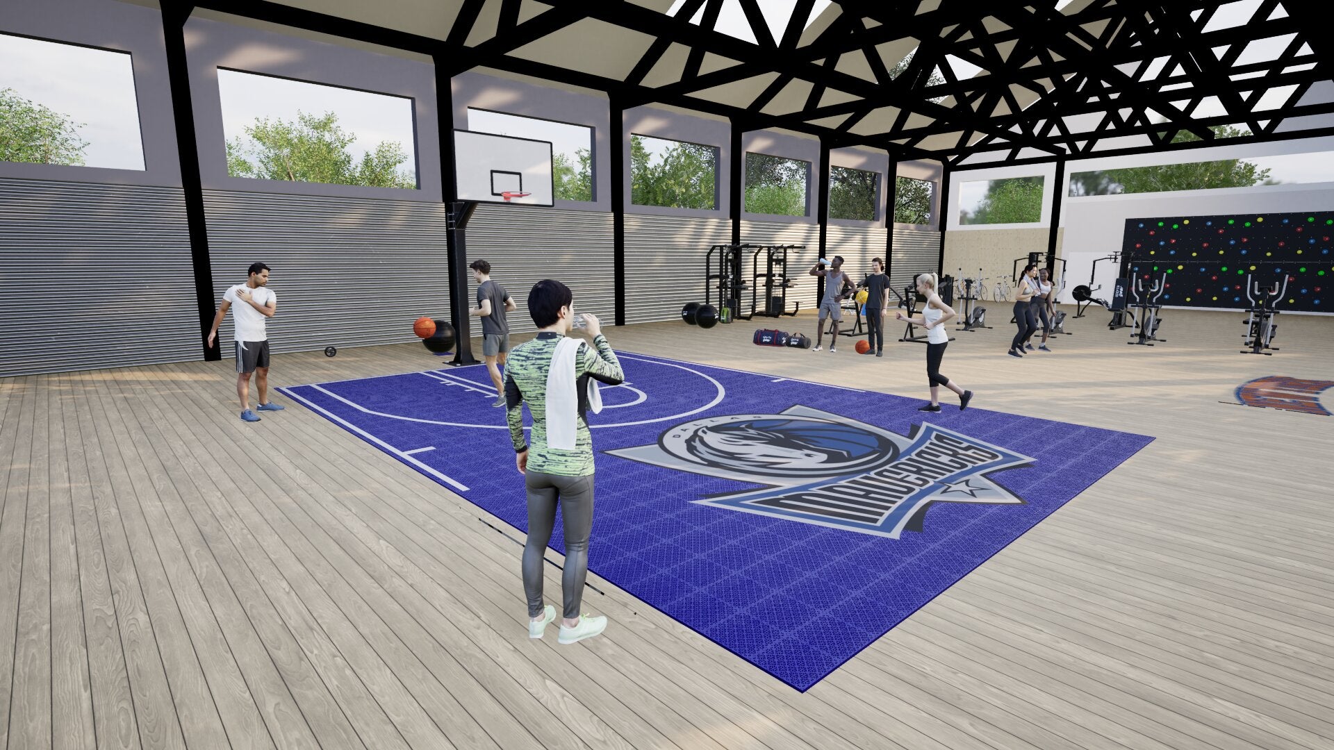 Basketball • Media Cancha • Formato Alargado • Piso Deportivo Elastic Pro
