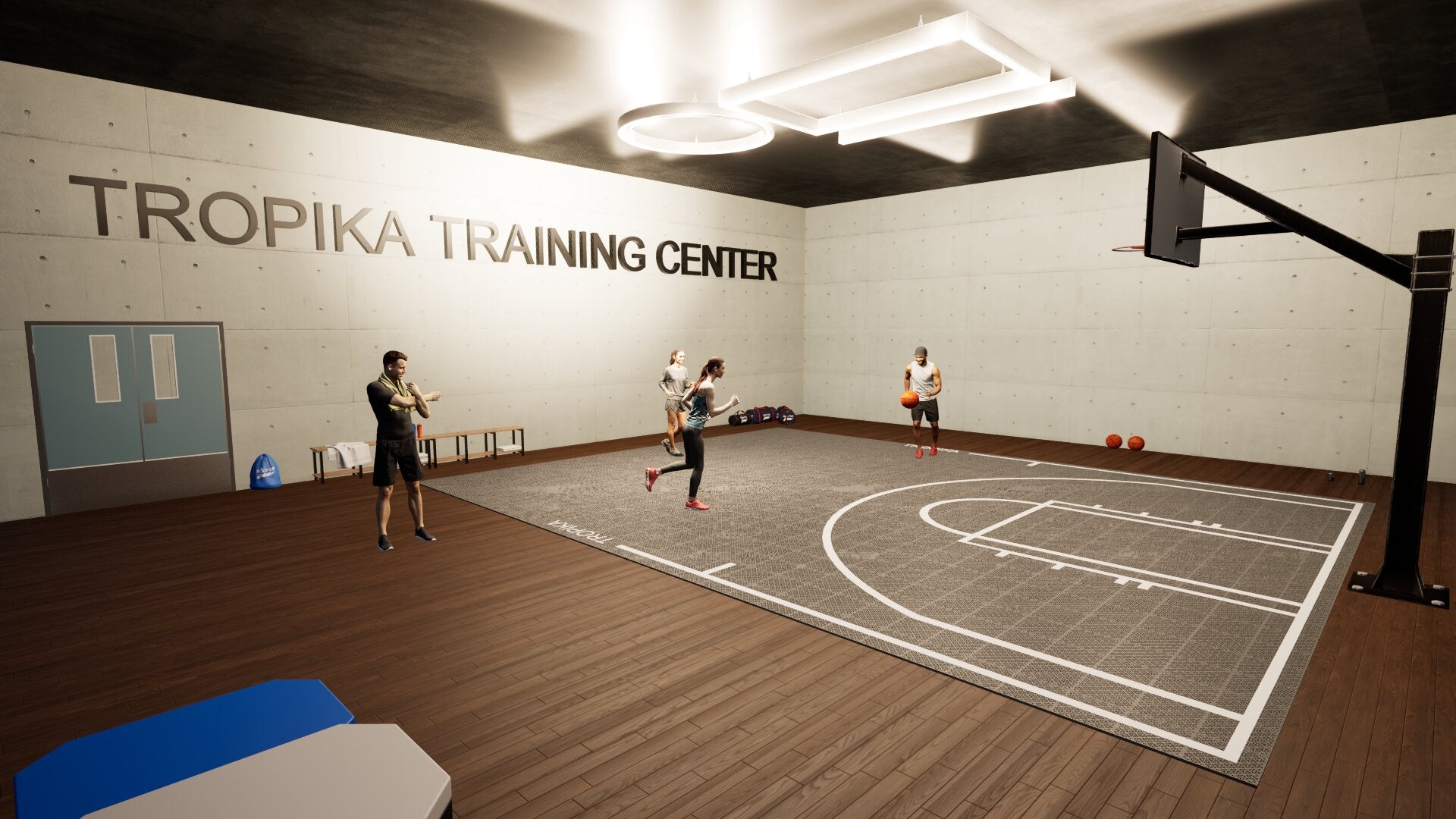 Basketball • Media Cancha • Formato Alargado • Piso Deportivo Elastic Pro