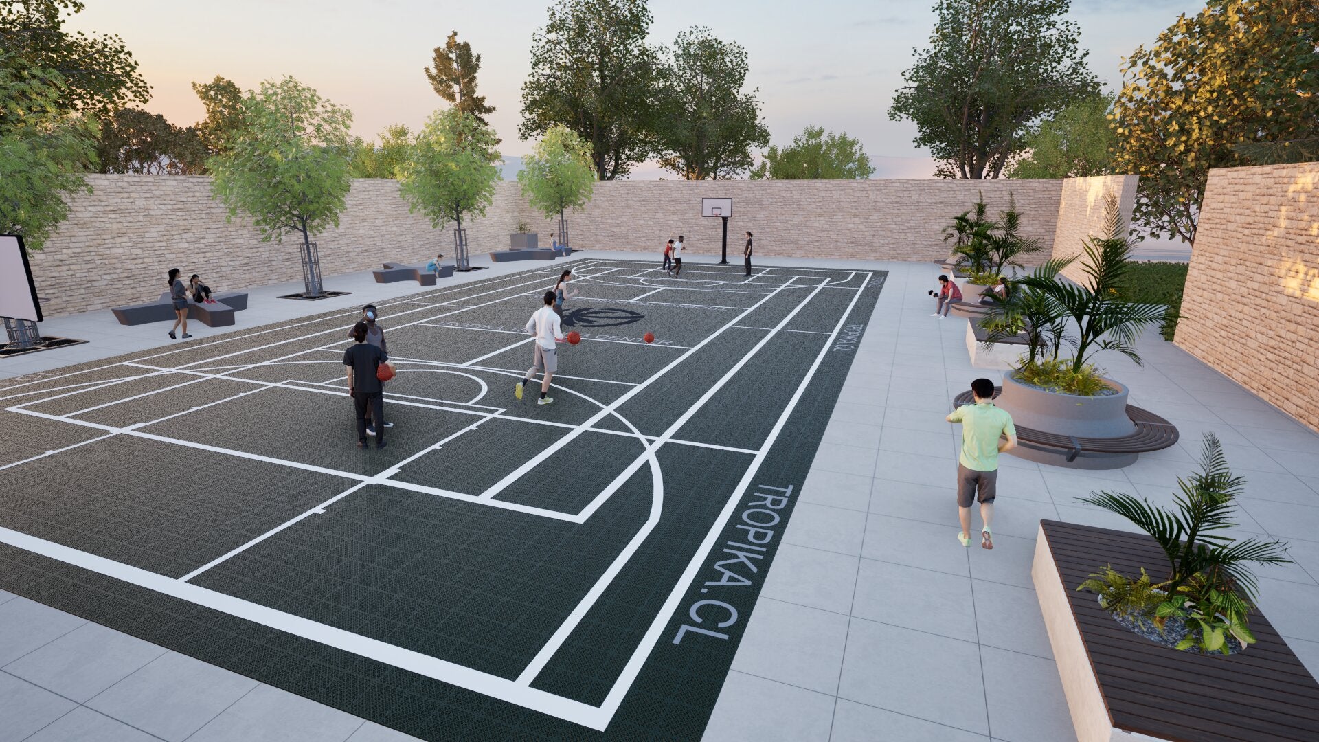Basketball • Cancha Completa • Piso Deportivo Elastic Pro