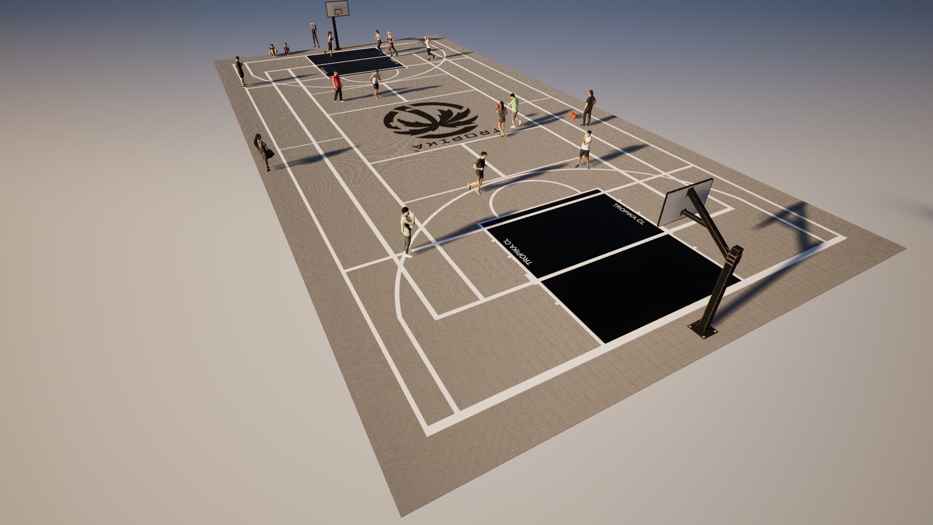 Basketball • Cancha Completa • Piso Deportivo Elastic Pro