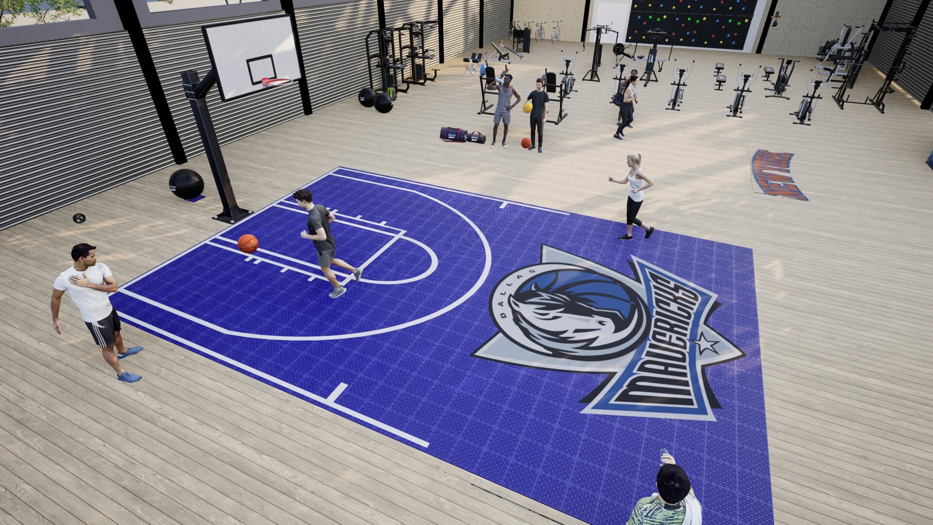 Basketball • Media Cancha • Formato Alargado • Piso Deportivo Elastic Pro