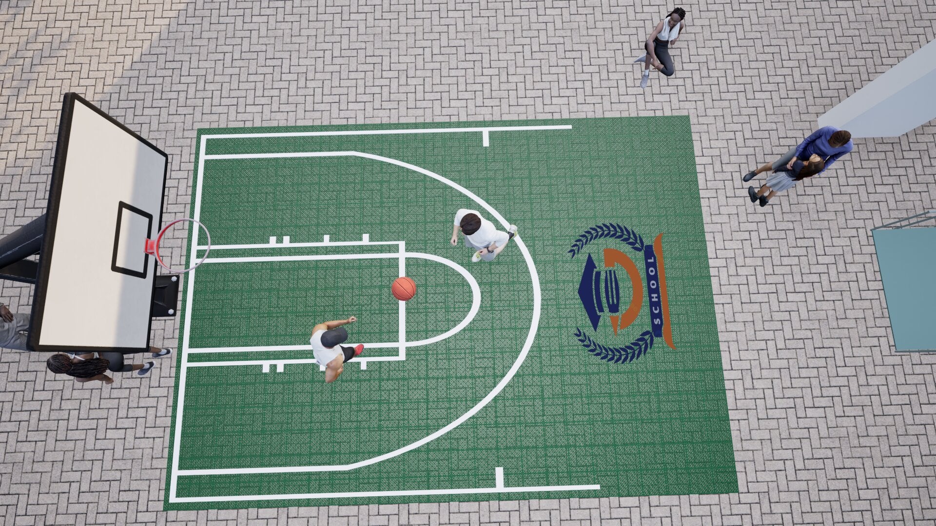 Basketball • Media Cancha • Formato Alargado • Piso Deportivo Elastic Pro