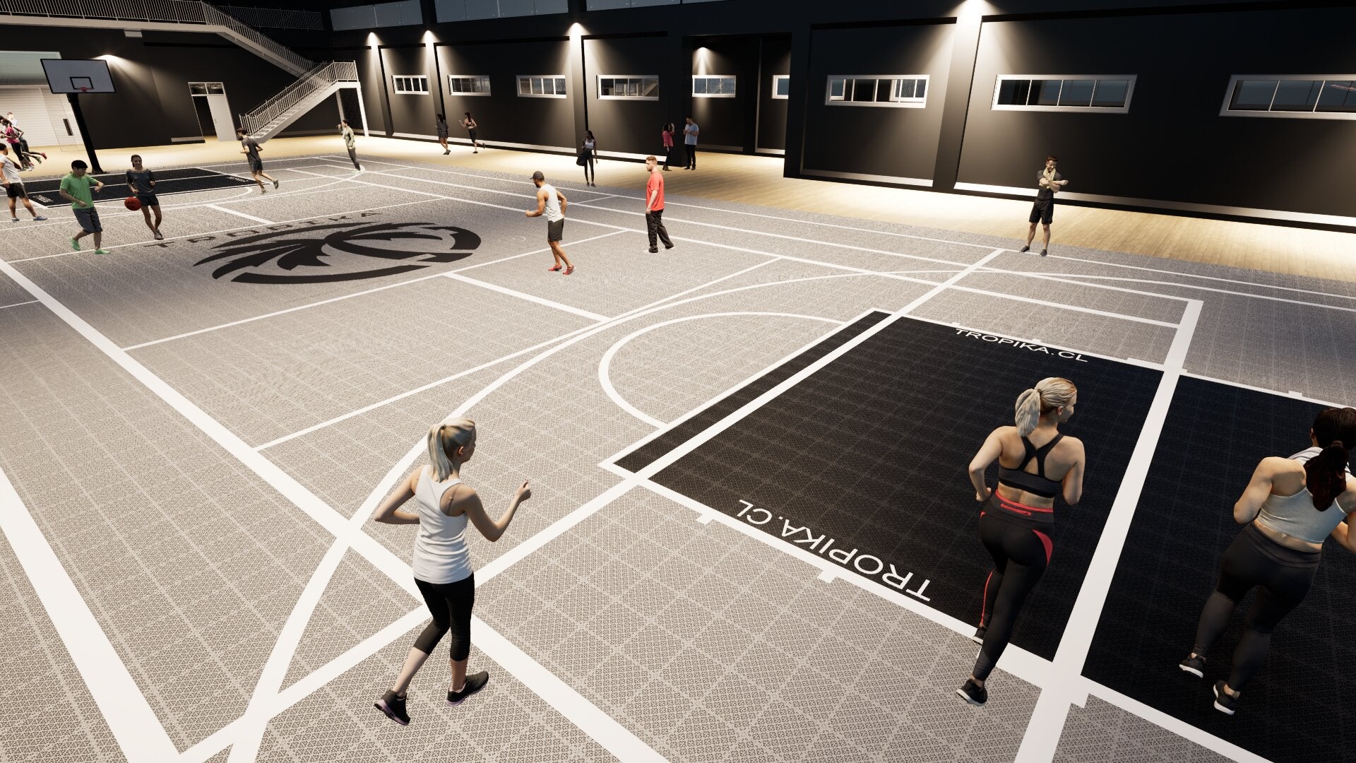 Basketball • Cancha Completa • Piso Deportivo Elastic Pro