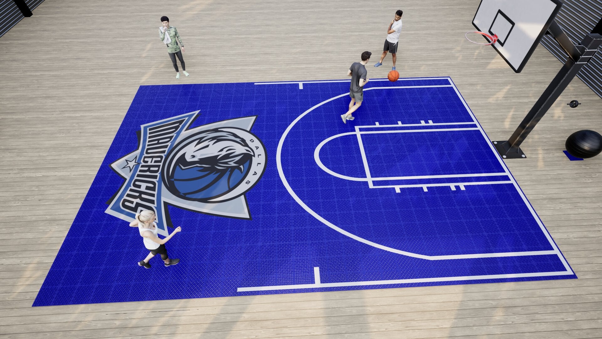 Basketball • Media Cancha • Formato Alargado • Piso Deportivo Elastic Pro