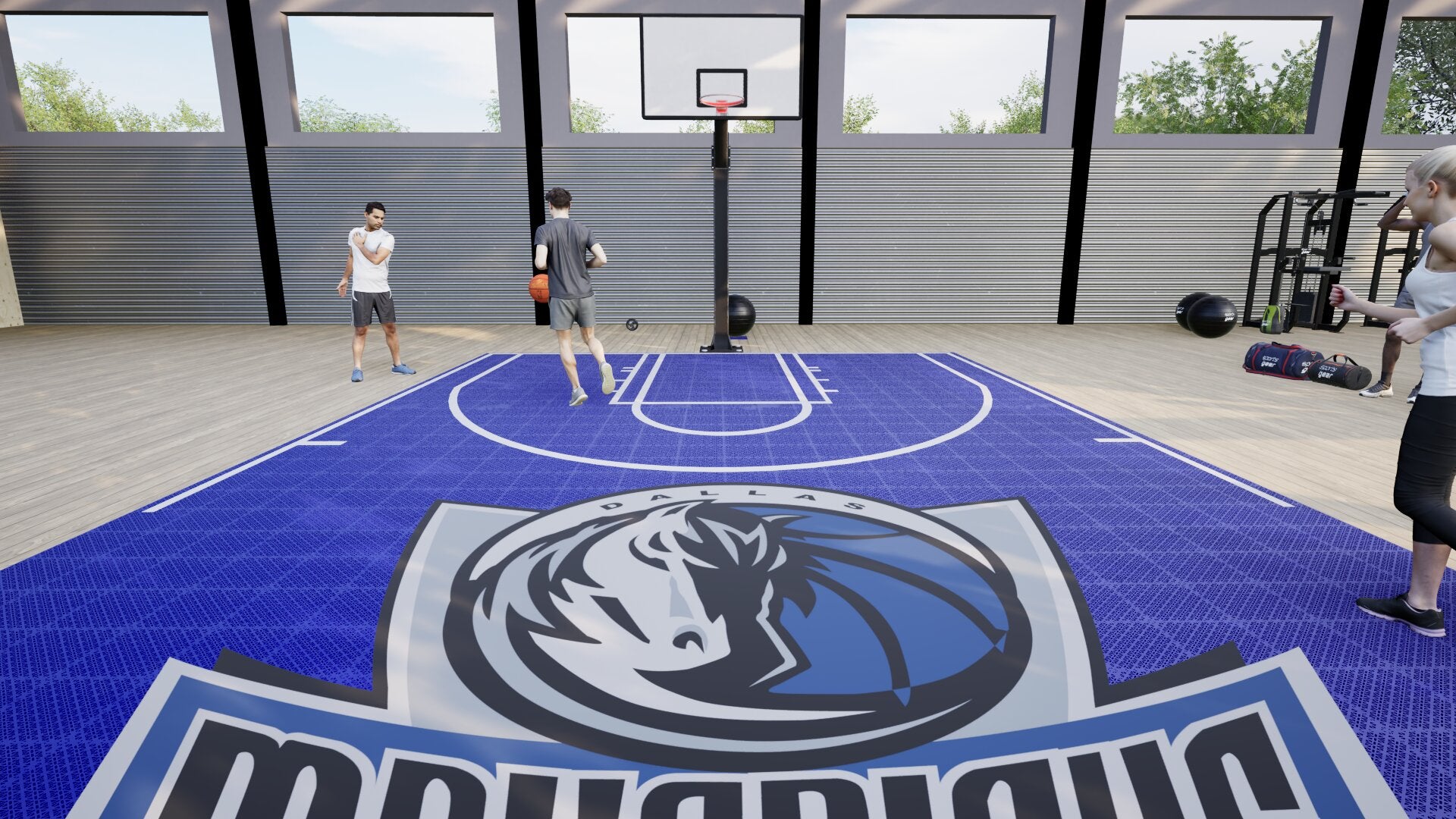 Basketball • Media Cancha • Formato Alargado • Piso Deportivo Elastic Pro