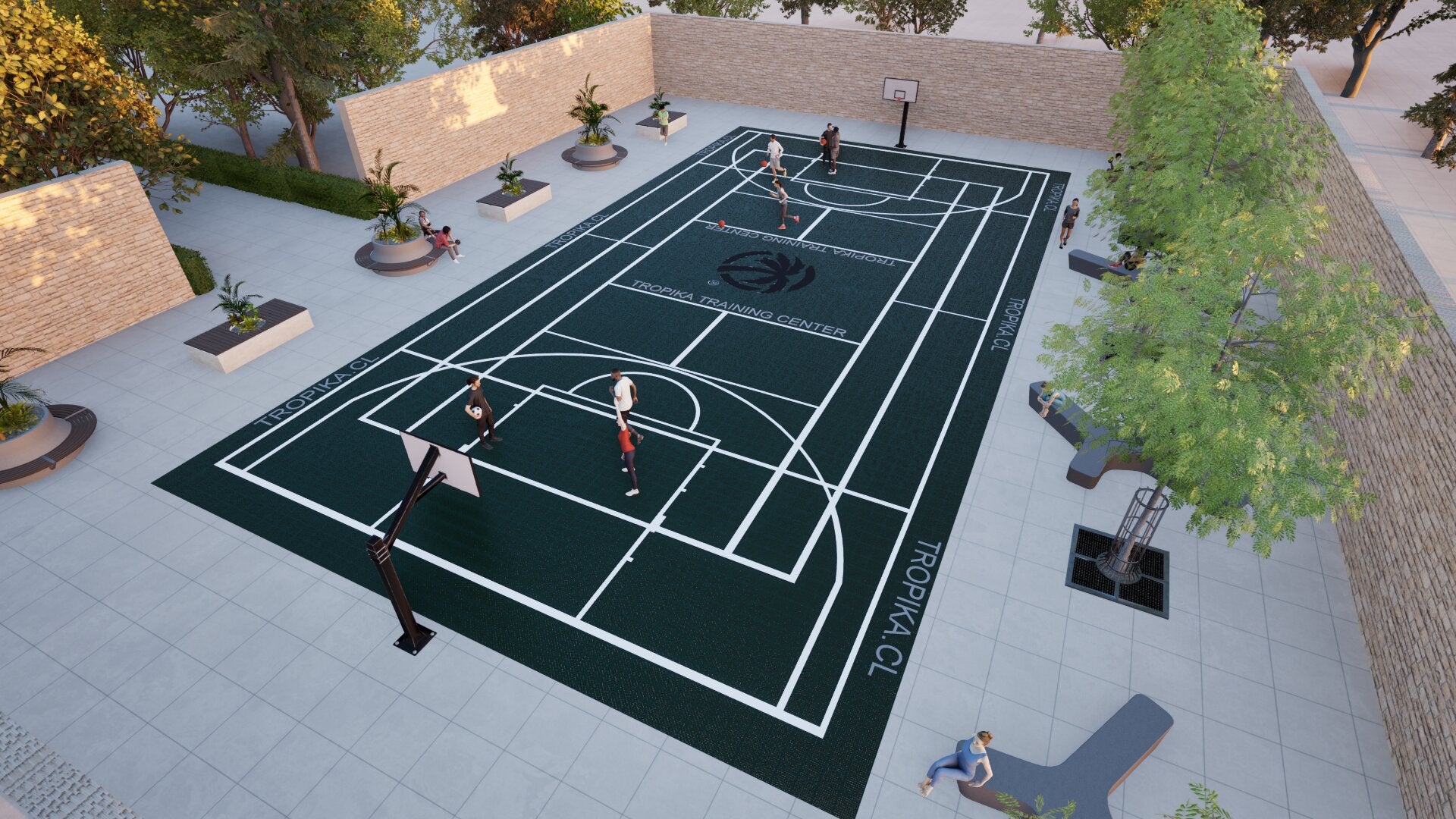 Basketball • Cancha Completa • Piso Deportivo Elastic Pro