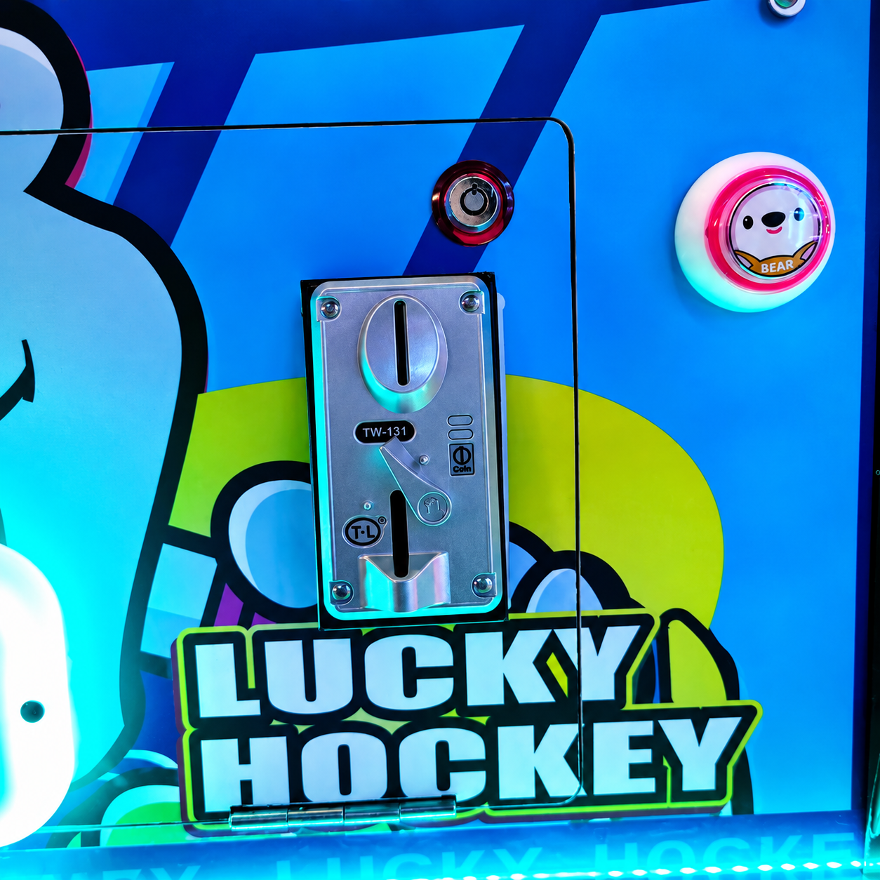 Mesa de Air Hockey Arcade Profesional con Monedero • Lucky Hockey