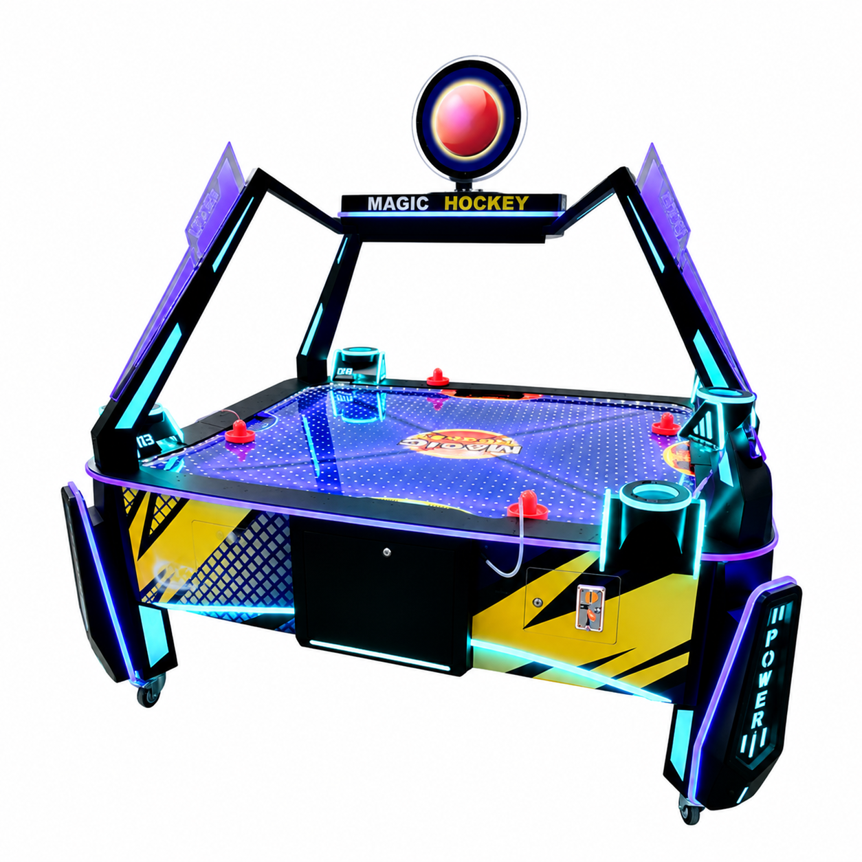 Mesa de Air Hockey Arcade Profesional 4 Personas • Iluminación Led • Magic Hockey