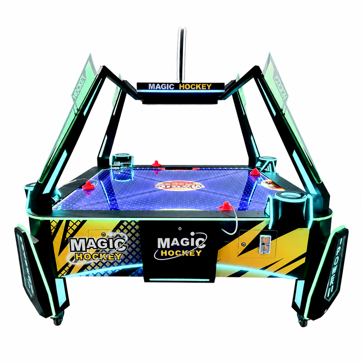 Mesa de Air Hockey Arcade Profesional 4 Personas • Iluminación Led • Magic Hockey