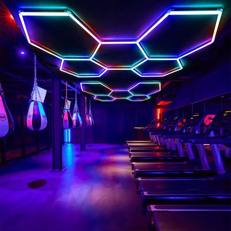 Luz Led Spectra RGB • Rack Hexagonal • 4.78x2.41 mts • 14 Hexágonos