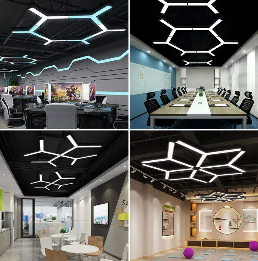 Luz Led Spectra Geométrica • Dimmiable 3.000-5.000-6.500K • Arista 1.2 mts • 120W