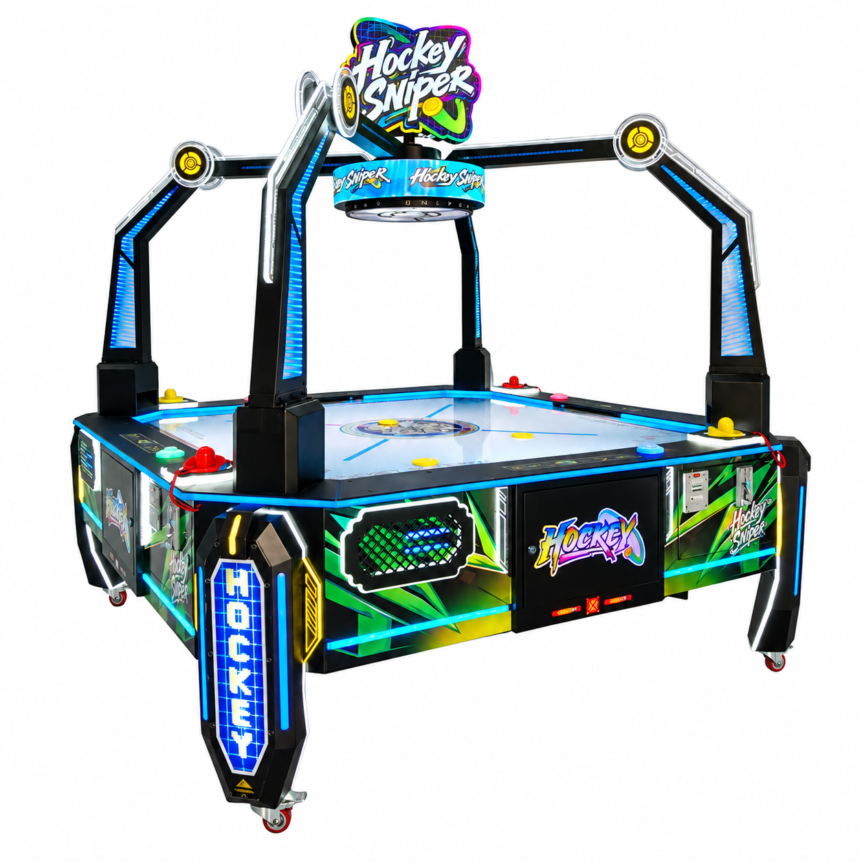 Mesa de Air Hockey Arcade Profesional con Monedero • Iluminación Led • Sniper Hockey