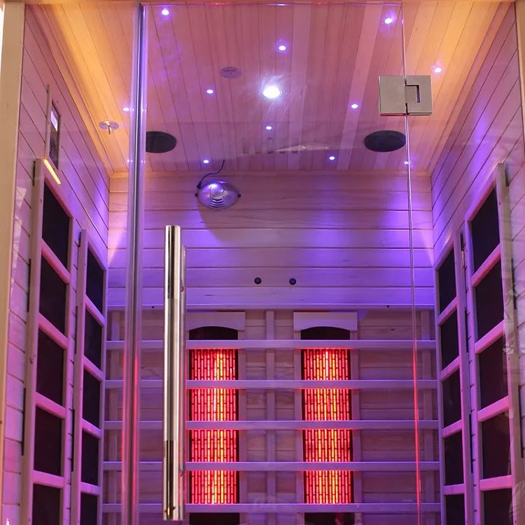 Cabina Sauna Infrarrojo • Una Persona • 90x90x190 cm • Panel de Control USB • Bluetooth