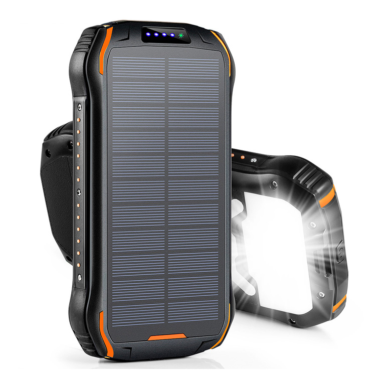 Cargador Solar Power Bank • Batería Solar Portátil • Carga Inalámbrica • Impermeable • Linterna • 26.800 mAh