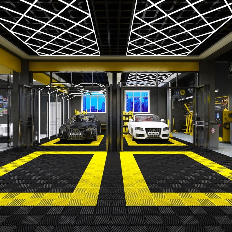 Esquina Piso de Garage Modular Spectra • 8x8x1.8cm • Negro