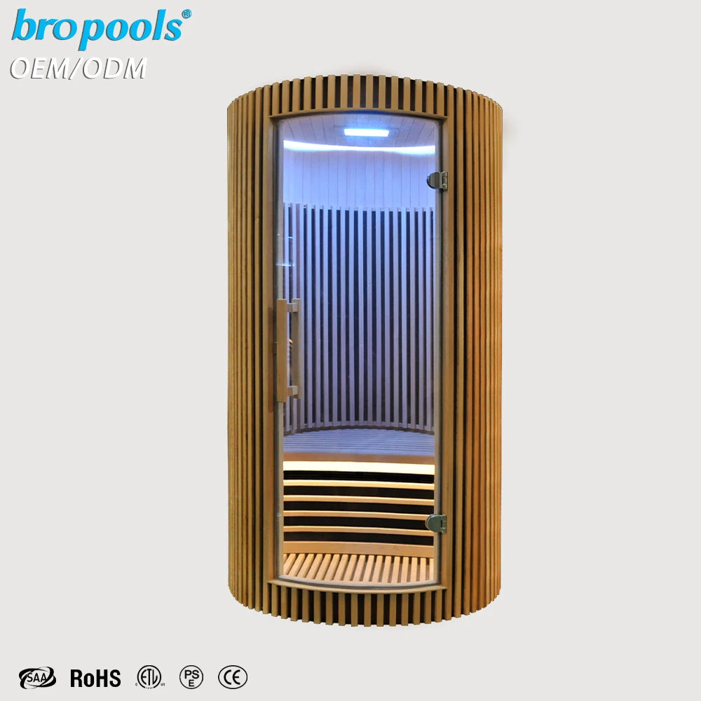Sauna Infrarroja Redonda Premium 1 Persona - 102x102x195cm