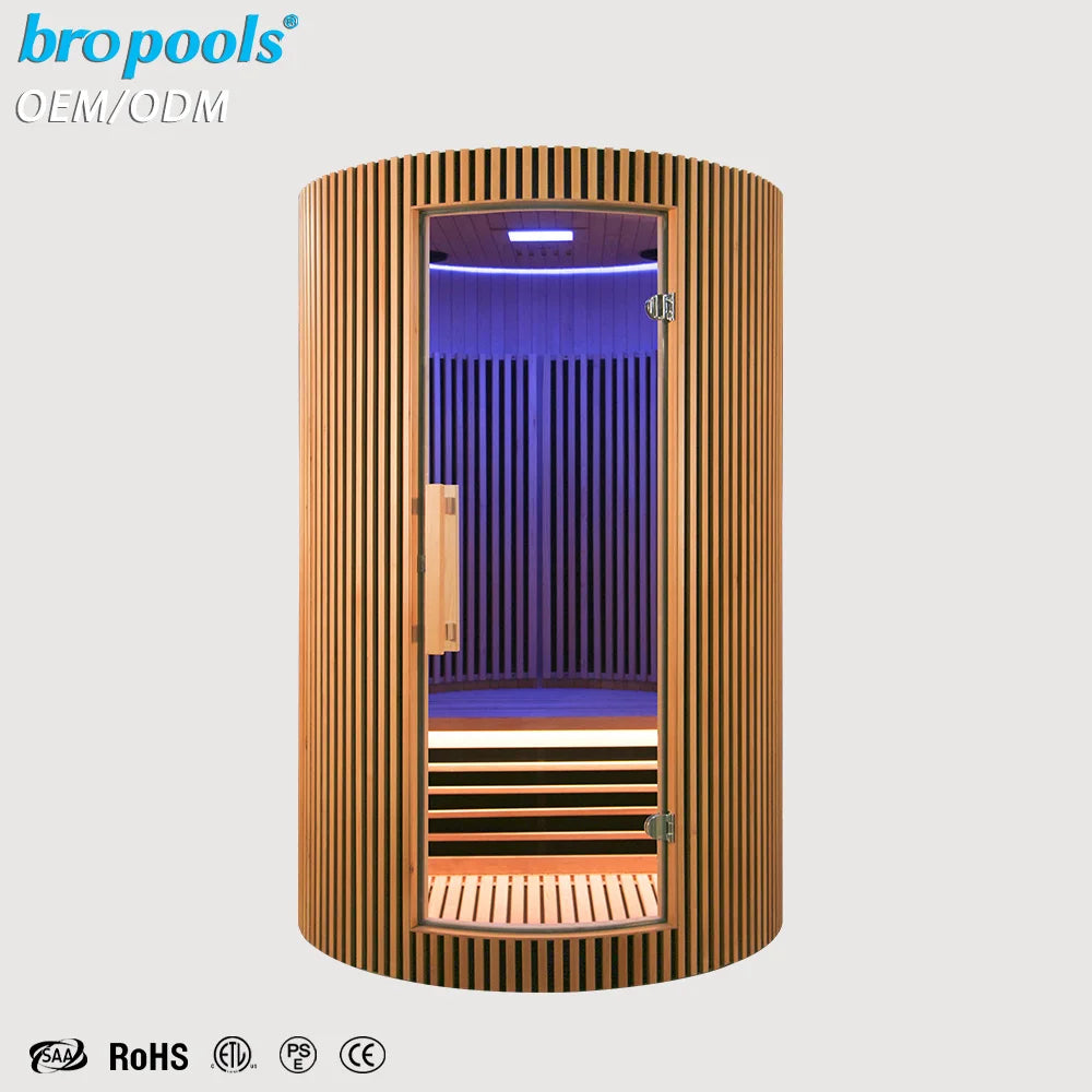 Sauna Infrarroja Redonda Premium 2 Personas - 172x172x195cm