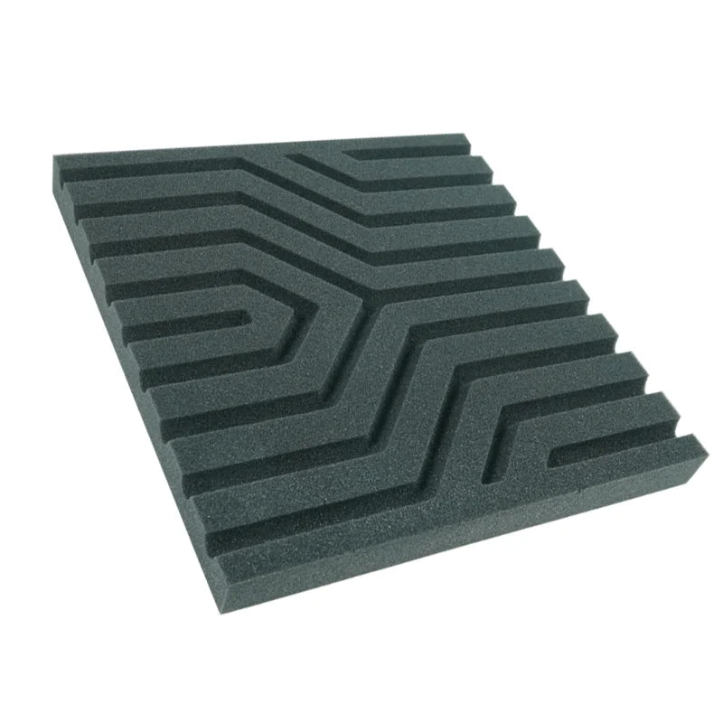 Panel Acústico Lineal 30x30x3cm • AutoAdhesivo • Pack x12 • 1 m2 • Negro