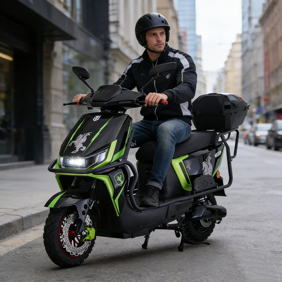 Moto eléctrica scooter 1000W con batería de litio – vista 3