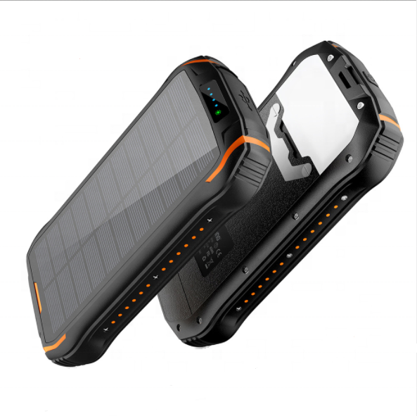 Cargador Solar Power Bank • Batería Solar Portátil • Carga Inalámbrica • Impermeable • Linterna • 26.800 mAh • Pack doble