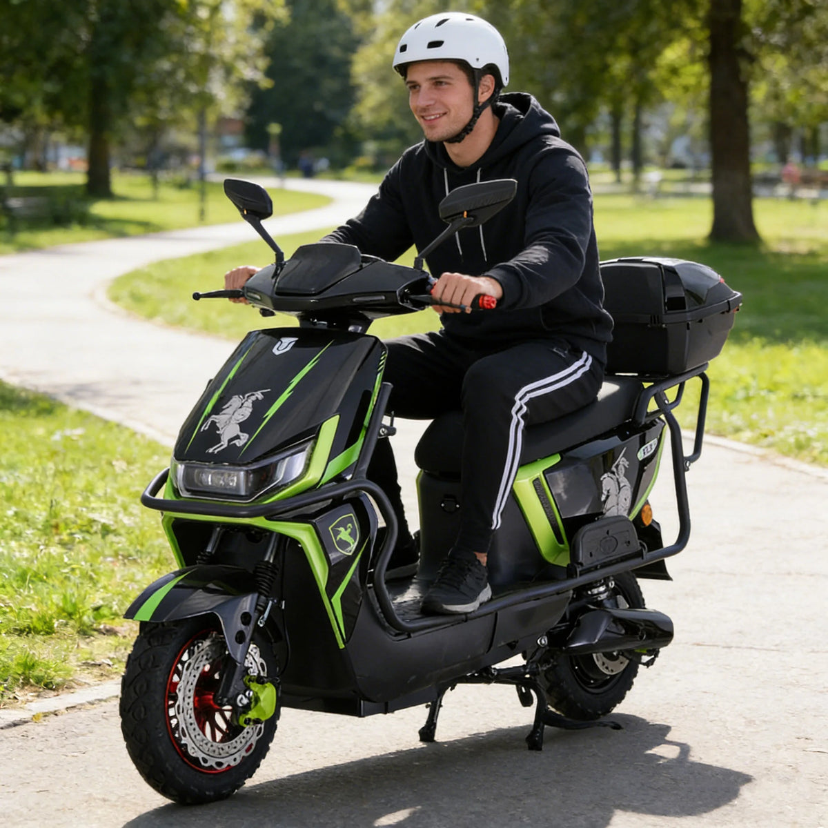 Moto eléctrica scooter 1000W con batería de litio – vista 2