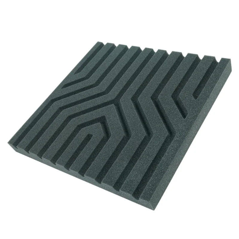 Panel Acústico Lineal 30x30x3cm • AutoAdhesivo • Pack x12 • 1 m2 • Negro