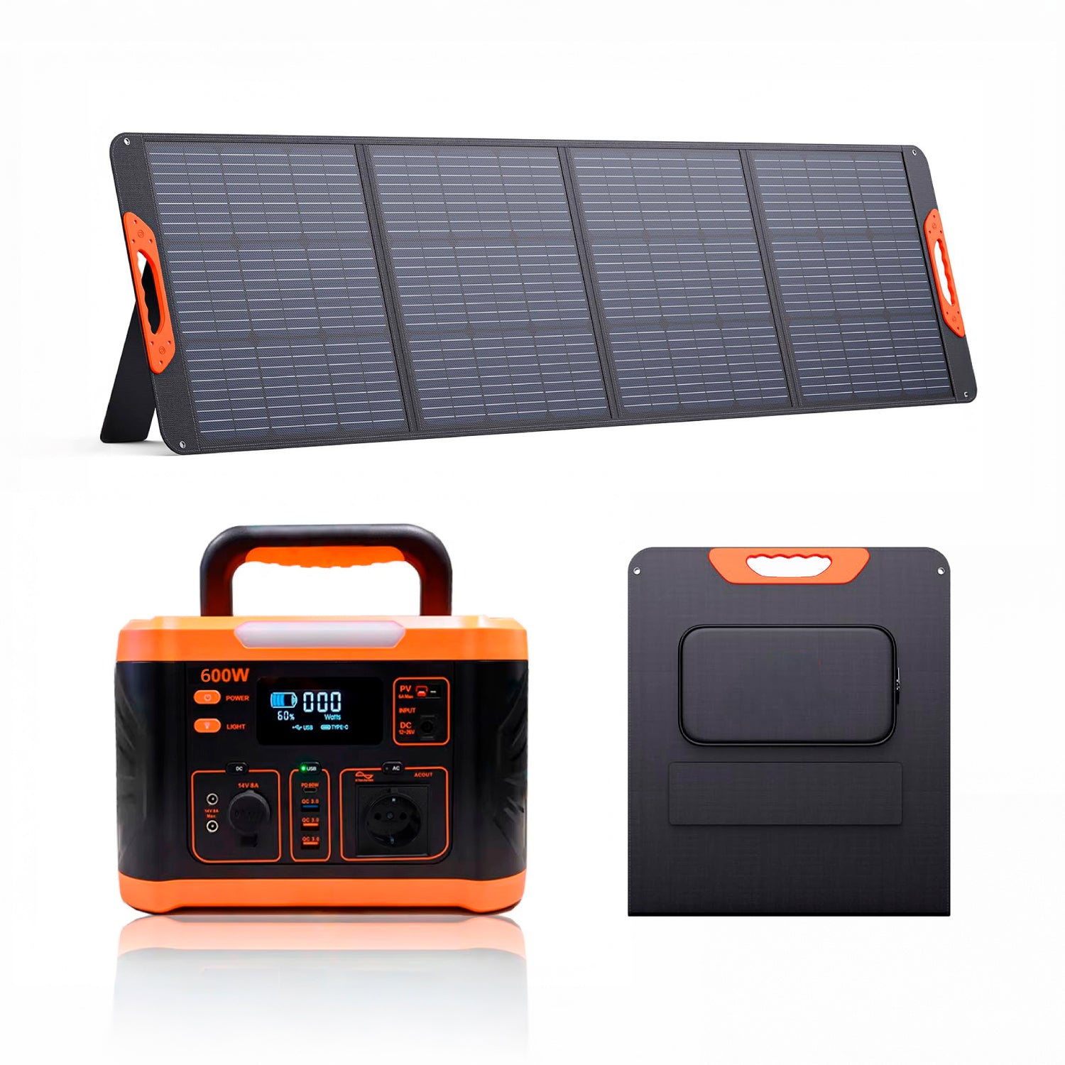 Estación de Energía Solar Portátil Outdoor 600Wh + Panel Solar Portátil 200W • Kit Solar Básico • [Preventa]