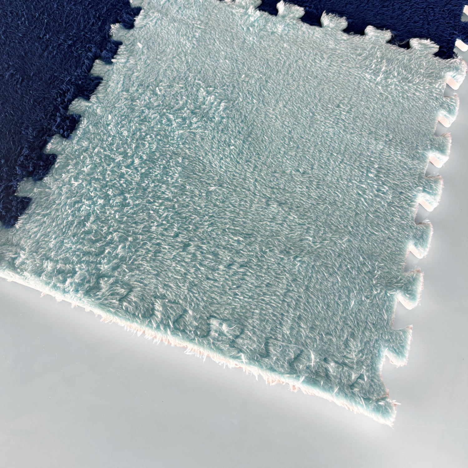 Borde Piso Tatami Acolchado para Niños • Modular • 30x3cm • Celeste