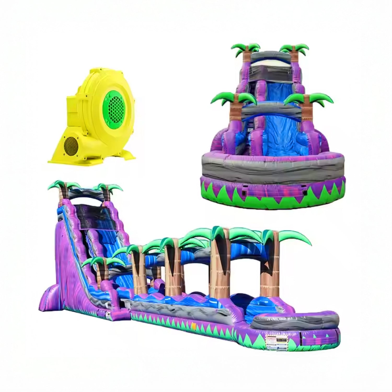 Juego Inflable • Selva Tropical • Tobogán Acuático • 20x4x8.5m • [A Pedido] • Arriendo