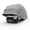 Carpa Cochera Plegable para Automovil • Retractil • Soporte Anclado a Piso • 6,8m largo × 2,8m ancho ×2,75 m alto  • Gris