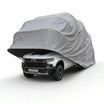 Carpa Cochera Plegable para Automovil • Retractil • Soporte Anclado a Piso • 8m largo × 2,7m ancho ×2,8 m alto  • Gris