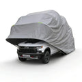 Carpa Cochera Plegable para Automovil • Retractil • Soporte Anclado a Piso • 8m largo × 2,7m ancho ×2,8 m alto  • Gris