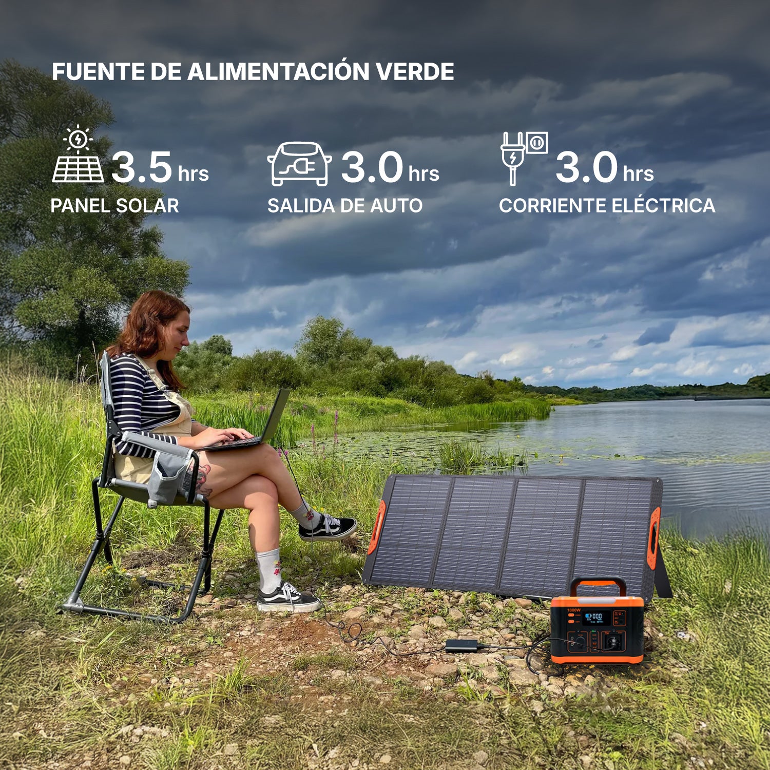 Estación de Energía Solar Portátil Outdoor 600Wh + Panel Solar Portátil 200W • Kit Solar Básico • [Preventa]