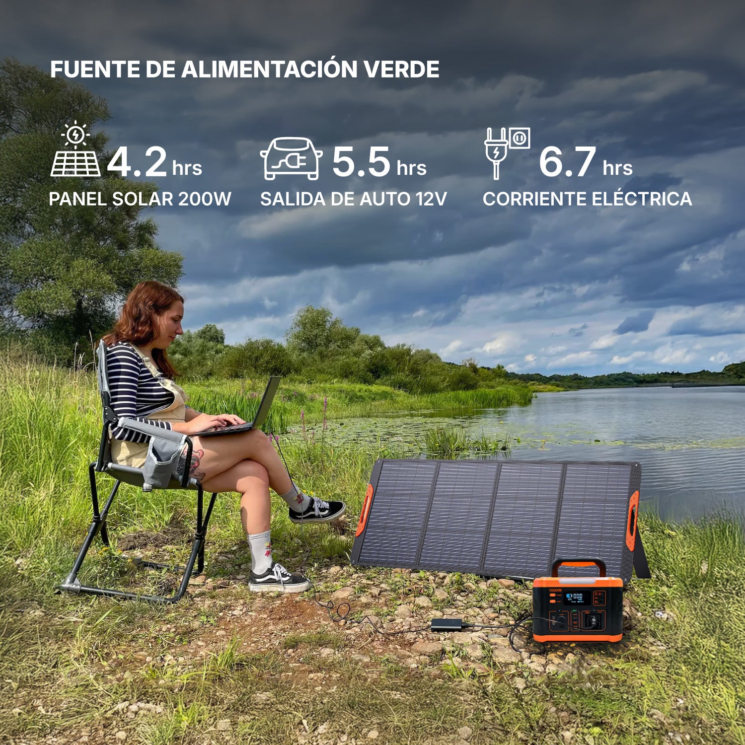 Estación de Energía Solar Portátil Outdoor • 600W • Recargable • [Preventa]