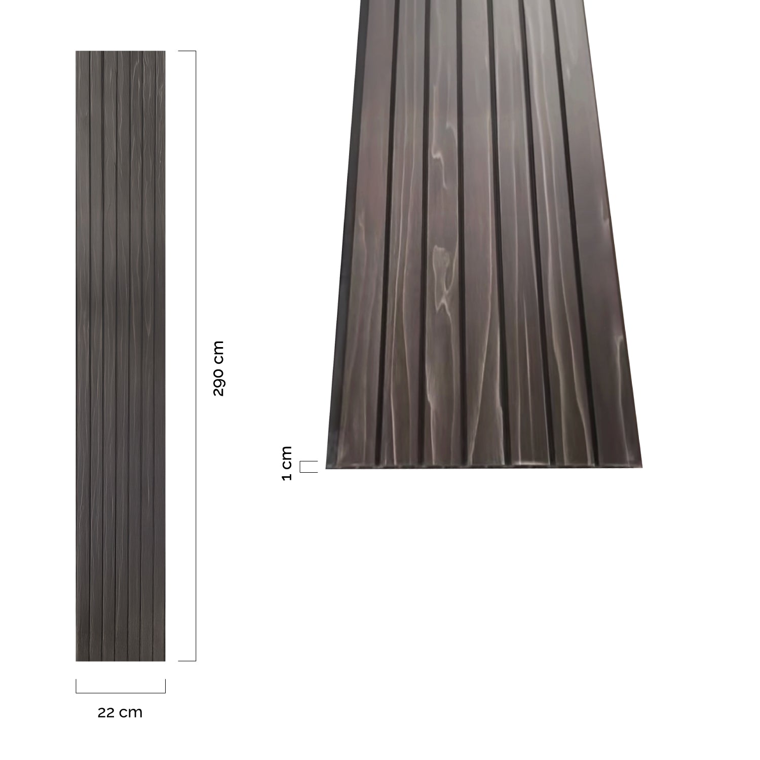 Revestimiento interior • WPC Wall Panel • Café Vintage • 22x290x1cm • [Preventa]